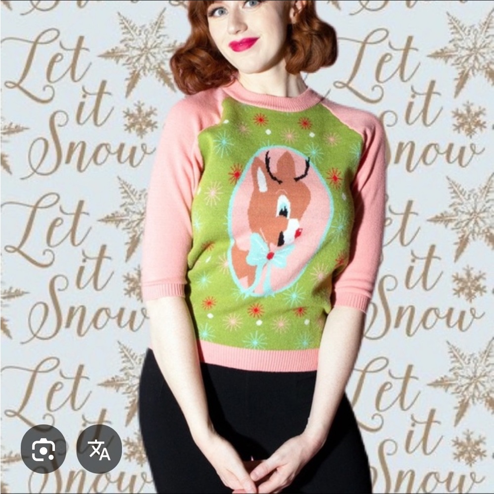 Oblong box shop deer holidaze sweater